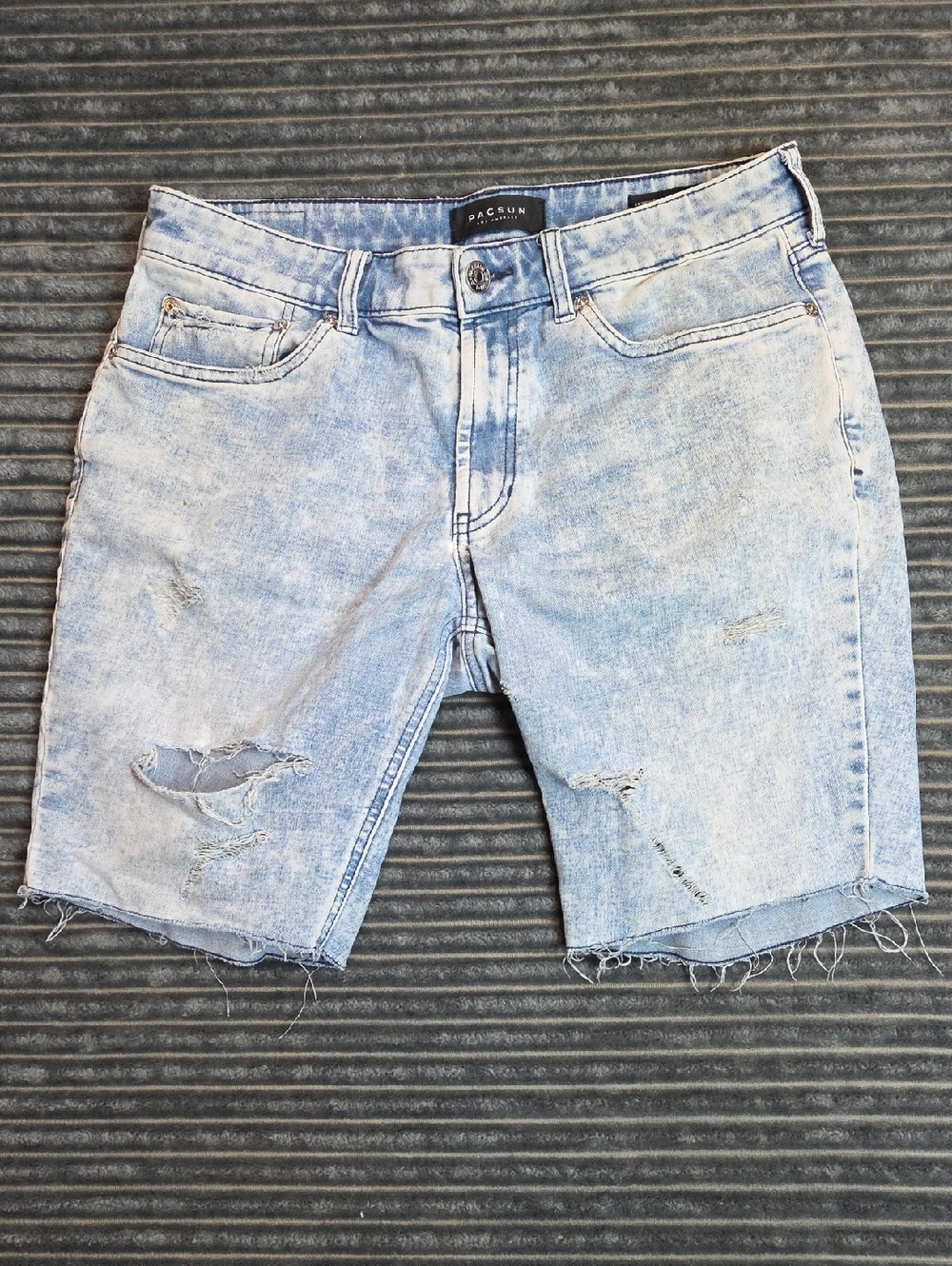PacSun Light Blue Distressed Denim Cutoff Shorts